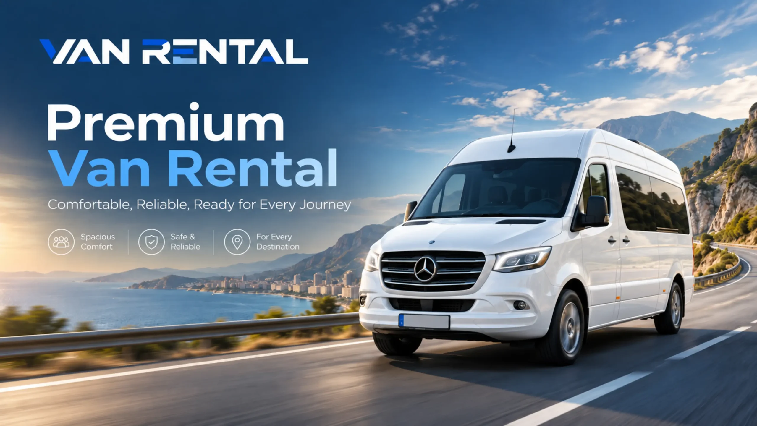 หน้าแรก | Anont Travel Premium Van Rental Banner Seaside Horizontal